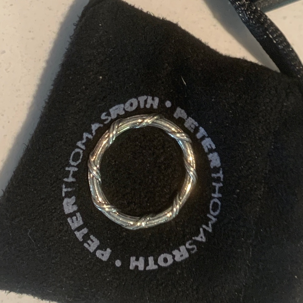Sterling Silver, Peter Thomas Roth, Signature Romance Band Ring, Size 4